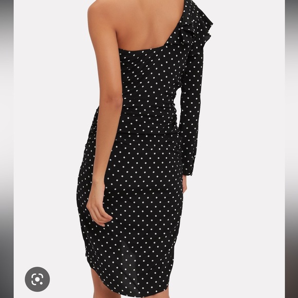 Veronica Beard Leona One Shoulder Polka Dot Dress - Picture 7 of 9